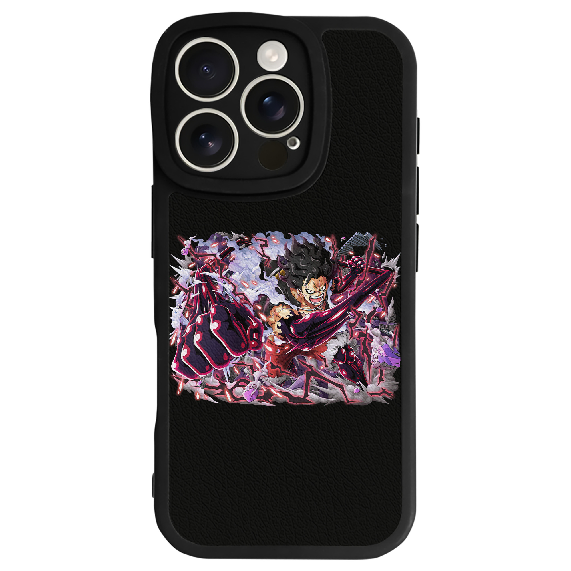（画像用） ワンピース モンキー・D・ルフィ ONE PIECE Monkey D. Luffy 【iPhone 16シリーズ対応】シリコンスマホケース（レザー調） 材質：シリコン